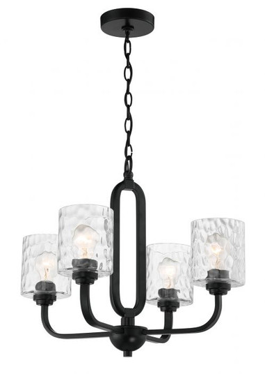 Collins Four Light Chandelier in Flat Black (46|54224-FB)