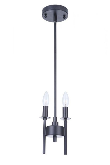 Larrson Two Light Mini Pendant in Flat Black (46|54392-FB)