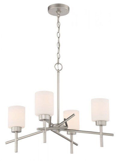 Cadence Four Light Chandelier in Satin Nickel (46|54624-SN)