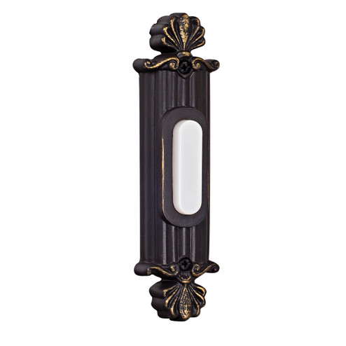 Push Button-Surface Mount Surface Mount Straight Ornate Lighted Push Button in Antique Bronze (46|BSSO-AZ)
