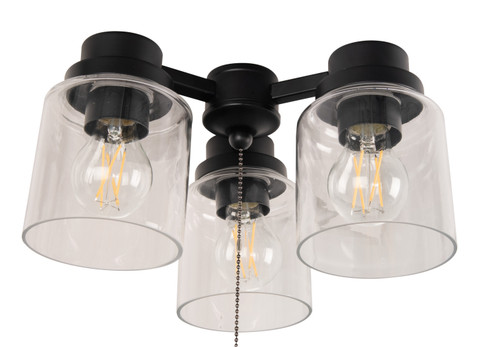 Light Kit-Armed LED Ceiling Fan Light Kit in Flat Black (46|LK301102-FB-LED)
