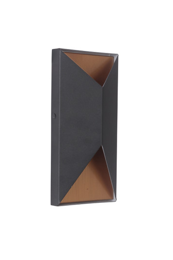 Peak LED Outdoor Pocket Sconce in Textured Black / Satin Brass (46|Z3402-TBSB-LED)