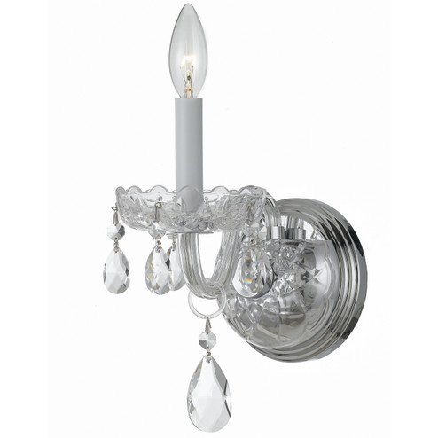 Traditional Crystal One Light Wall Sconce in Polished Chrome (60|1031-CH-CL-S)