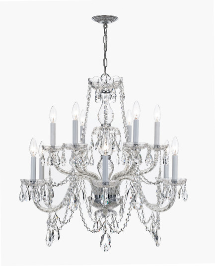 Traditional Crystal 12 Light Chandelier in Polished Chrome (60|1135-CH-CL-I)