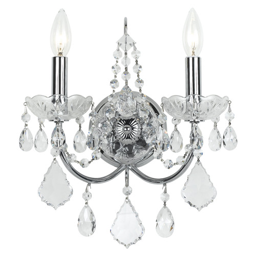 Imperial Two Light Wall Sconce in Polished Chrome (60|3222-CH-CL-MWP)