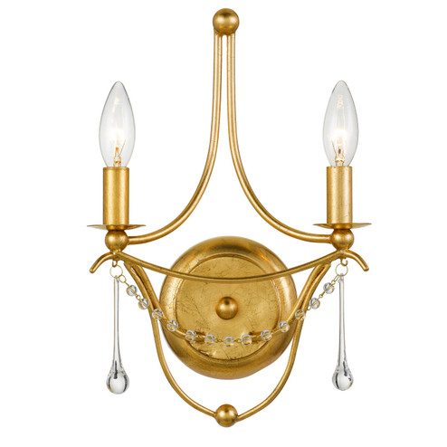 Metro Two Light Wall Sconce in Antique Gold (60|422-GA)