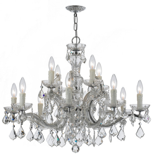 Maria Theresa 12 Light Chandelier in Polished Chrome (60|4379-CH-CL-SAQ)