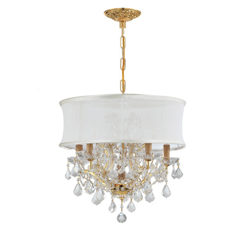 Brentwood Six Light Chandelier in Gold (60|4415-GD-SMW-CLQ)