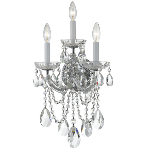 Maria Theresa Three Light Wall Sconce in Polished Chrome (60|4423-CH-CL-S)