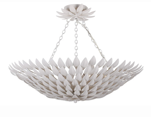 Broche Six Light Semi Flush Mount in Matte White (60|517-MT_CEILING)
