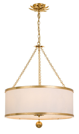 Broche Six Light Chandelier in Antique Gold (60|518-GA)