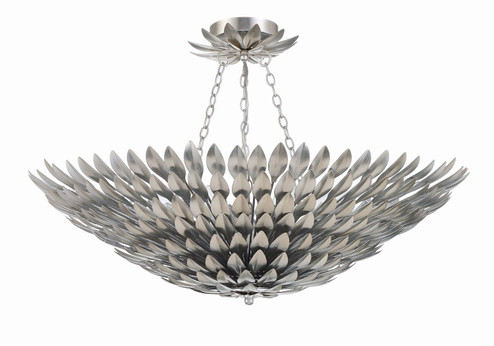 Broche Eight Light Semi Flush Mount in Antique Silver (60|519-SA_CEILING)
