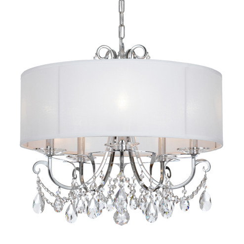 Othello Five Light Chandelier in Polished Chrome (60|6625-CH-CL-SAQ)