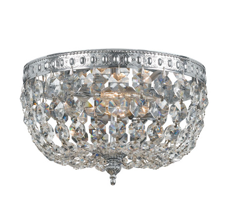 Ceiling Mount Two Light Flush Mount in Polished Chrome (60|710-CH-CL-SAQ)