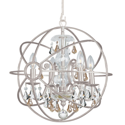 Solaris Four Light Mini Chandelier in Olde Silver (60|9025-OS-GS-MWP)