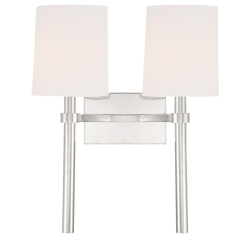 Bromley Two Light Wall Sconce in Polished Nickel (60|BRO-452-PN)
