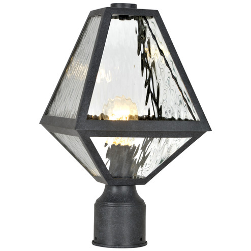 Glacier One Light Outdoor Post Mount in Black Charcoal (60|GLA-9707-WT-BC)