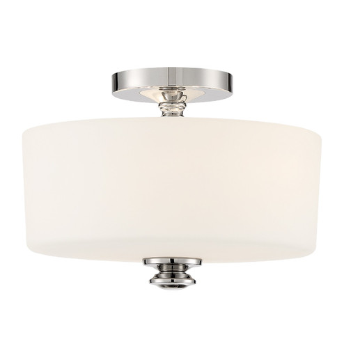 Travis Two Light Semi Flush Mount in Polished Nickel (60|TRA-A3302-PN)