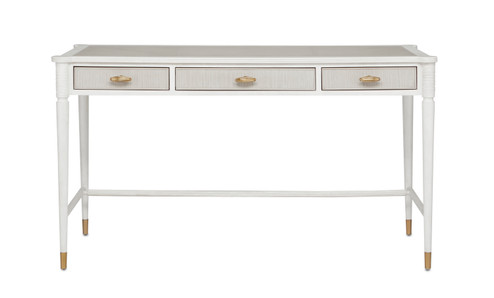 Aster Desk in Off-White/Fog/Brass (142|3000-0190)