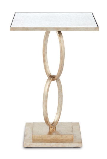 Bangle Collection Accent Table in Silver Leaf/Antique Mirror (142|4096)
