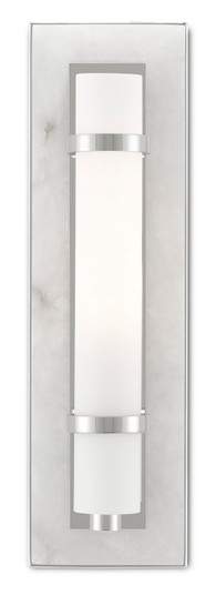 Bagno One Light Wall Sconce in Natural Alabaster/Polished Nickel/Opaque/White (142|5800-0017)