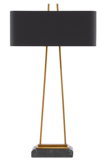 Adorn Two Light Table Lamp in Antique Brass/Black (142|6000-0566)