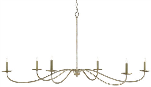 Saxon Six Light Chandelier in Silver Granello (142|9000-0055)