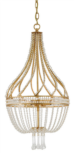 Ingenue Four Light Chandelier in Antique Gold Leaf/Clear (142|9000-0061)