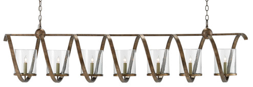Maximus Seven Light Chandelier in Pyrite Bronze/Clear (142|9000-0263)