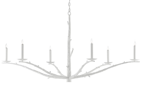 Tallu Six Light Chandelier in Rough Gesso White (142|9000-0377)