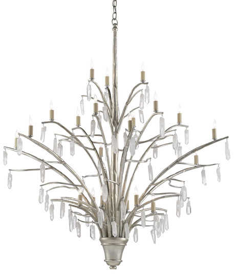 Raux 21 Light Chandelier in Contemporary Silver Leaf/Natural (142|9000-0508)