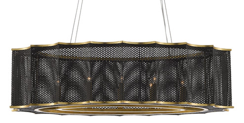 Nightwood Eight Light Chandelier in Molé Black/Contemporary Gold Leaf (142|9000-0512)