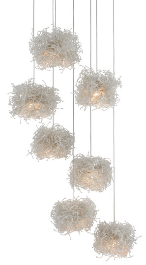Birds Nest Seven Light Pendant in Clear/Silver (142|9000-0697)