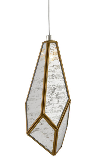 Glace One Light Pendant in Raj Mirror/Antique Brass (142|9000-0702)