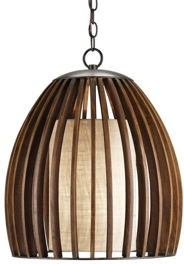 Carling One Light Pendant in Old Iron/Polished Fruitwood (142|9099)