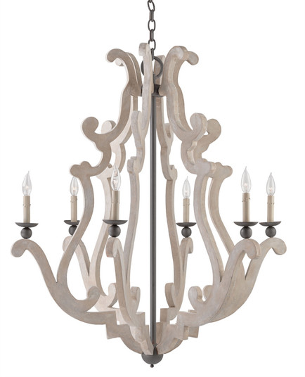 Durand Six Light Chandelier in Portland/Old Iron (142|9636)