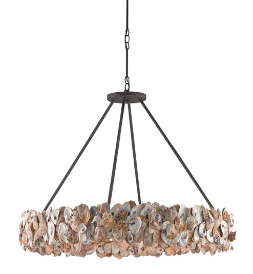 Oyster Shell Eight Light Chandelier in Natural/Textured Bronze (142|9672)