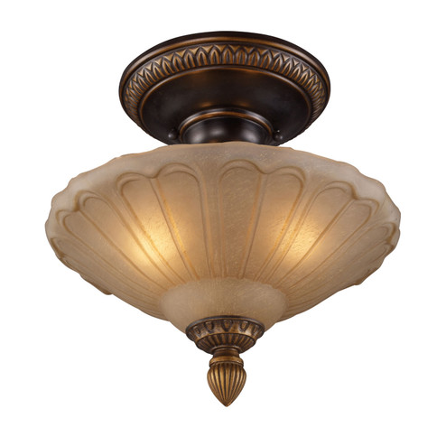 Restoration Three Light Semi Flush Mount in Golden Bronze (45|08092-AGB)