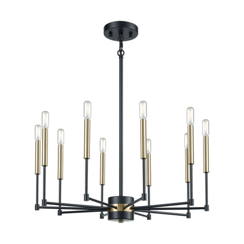 Livingston Ten Light Chandelier in Matte Black (45|15277/10)