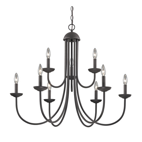 Williamsport Nine Light Chandelier in Oil Rubbed Bronze (45|1529CH/10)