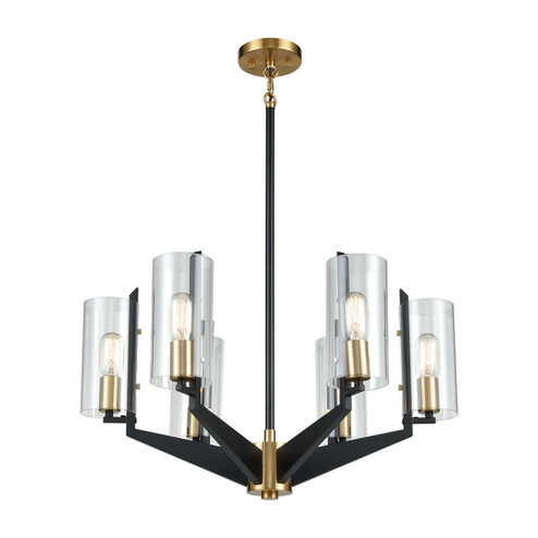 Blakeslee Six Light Chandelier in Matte Black (45|15315/6)