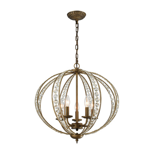 Elizabethan Five Light Chandelier in Dark Bronze (45|15965/5)