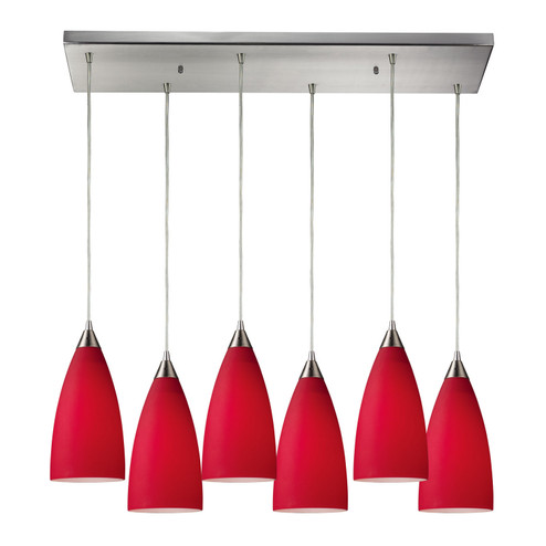 Vesta Six Light Pendant in Satin Nickel (45|2583/6RC)