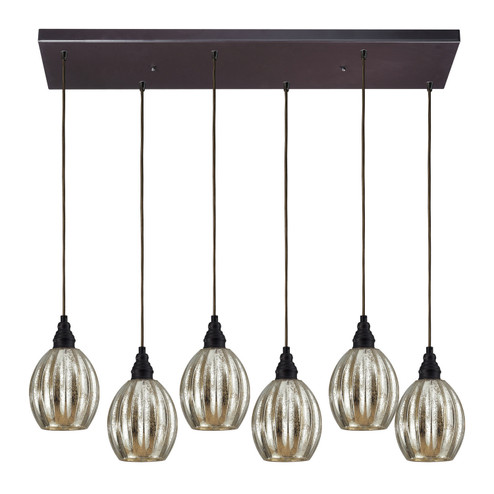 Danica Six Light Pendant in Oil Rubbed Bronze (45|46007/6RC)