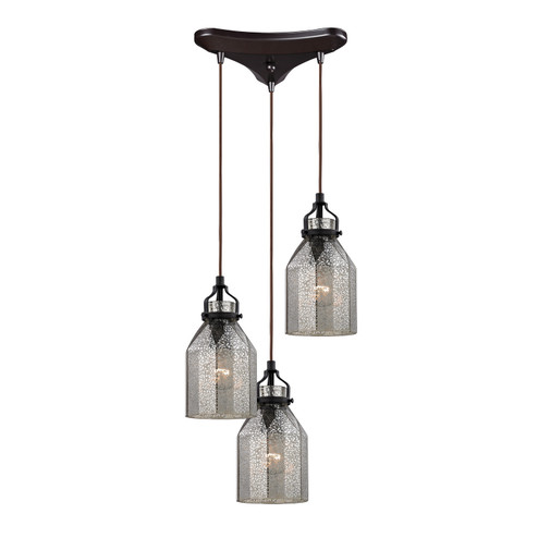 Danica Three Light Pendant in Oil Rubbed Bronze (45|46009/3)