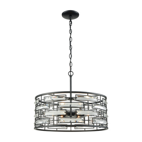 Lineo Six Light Chandelier in Matte Black (45|46194/6)