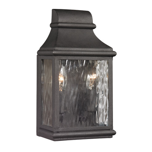 Forged Jefferson Two Light Outdoor Wall Sconce in Charcoal (45|47070/2)