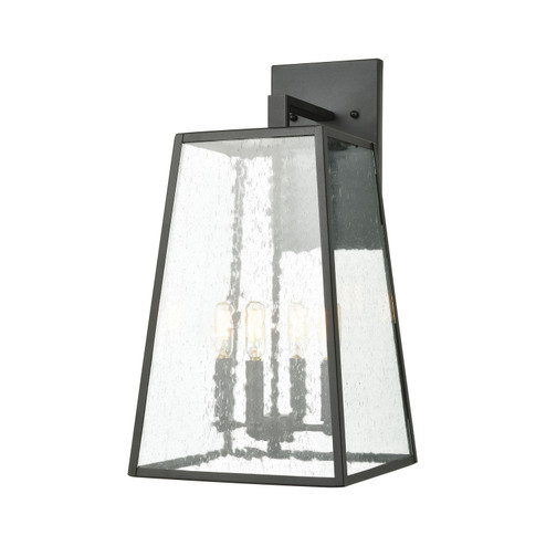 Meditterano Four Light Outdoor Wall Sconce in Matte Black (45|47522/4)