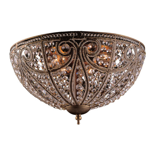 Elizabethan Six Light Flush Mount in Dark Bronze (45|5963/6)