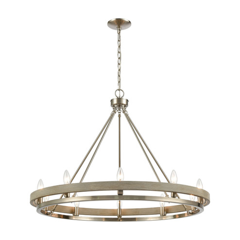 Ramsey Ten Light Chandelier in Satin Nickel (45|75067/10)